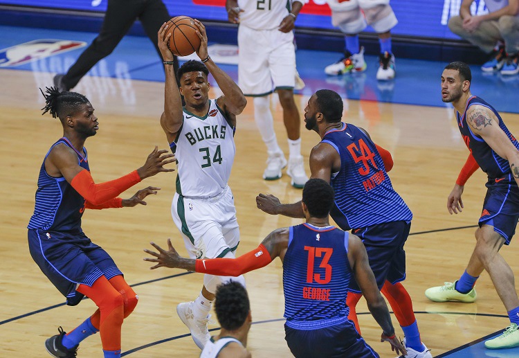 Milwaukee star Giannis Antetokounmpo has failed to lead his side to victory when they meet OKC for an NBA battle