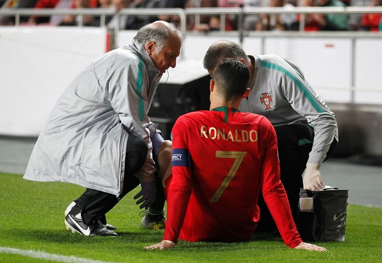 Cristiano Ronalo has been sidelined at the second half after being injured in Portugal's Euro 2020 match with Serbia