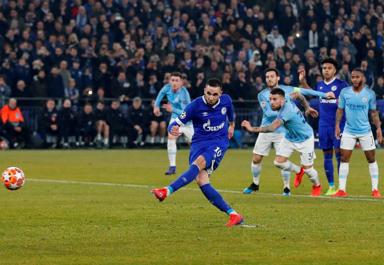 Champions League: Nabil Bentaleb scored Schalke's first goal against Manchester City during the first leg of round of 16