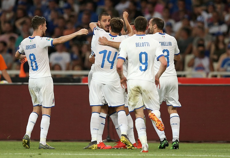 Leonardo Bonucci put an end to Greece after hitting Italy's third goal in their Euro 2020 qualifying game