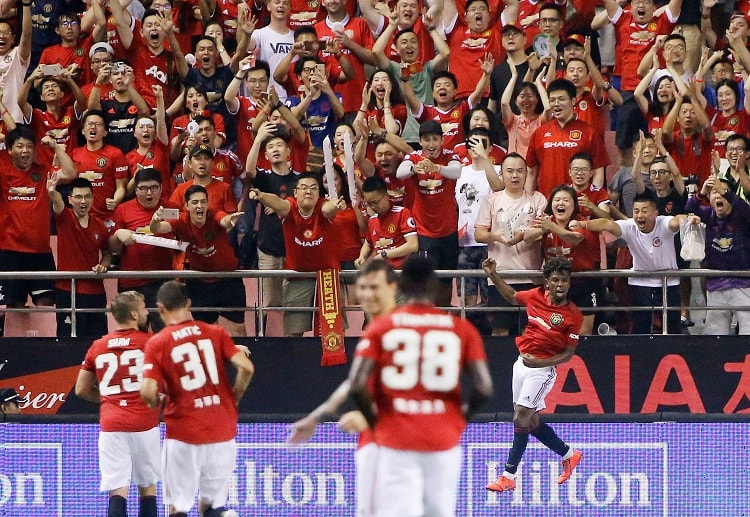 Angel Gomes scored the second goal for Manchester United during the International Champions Cup