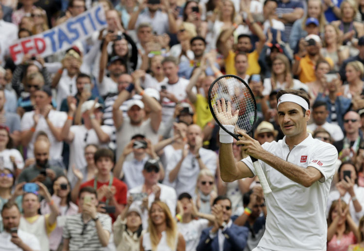 Roger Federer defeat Lucas Pouile during the day 6 of the Wimbledon