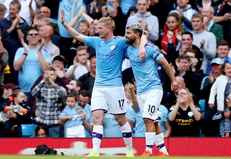 Sergio Aguero leads Manchester City to a win against Brighton in the Premier League