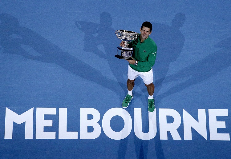 Serbia’s Novak Djokovic defeats Austria's Dominic Thiem during the Australian Open men's singles final of ATP