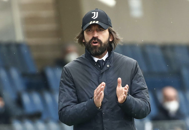 Juventus boss Andrea Pirlo during his side's Serie A defeat to Atalanta