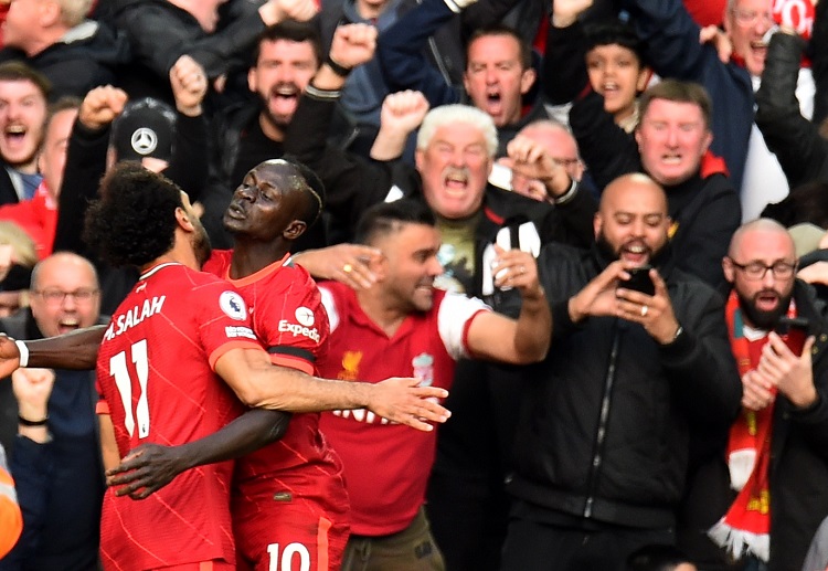 Mohamed Salah scored during a Premier League match against Manchester City