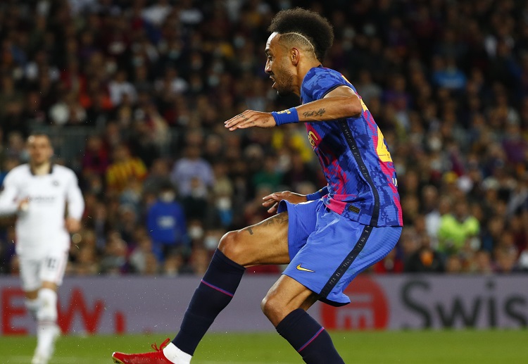 Pierre-Emerick Aubameyang andalan Barcelona di La Liga.