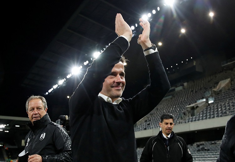 Marco Silva and Fulham celebrate being promoted to the Premier League