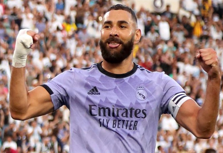 Benzema ghi bàn giúp Real thắng Juventus ở trận đấu giao hữu sáng nay.