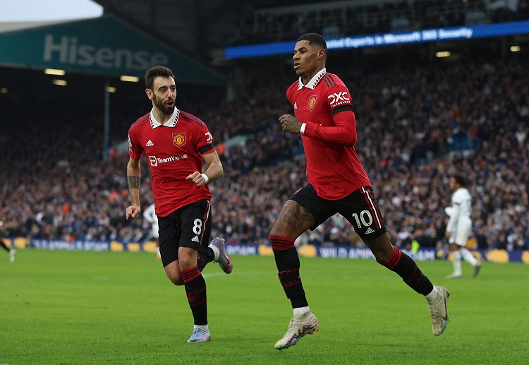 Marcus Rashford andalan di Liga Inggris.