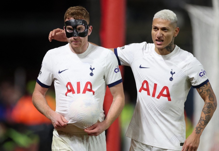 Tottenham đang xếp thứ 5 trên BXH Premier League 2023/24