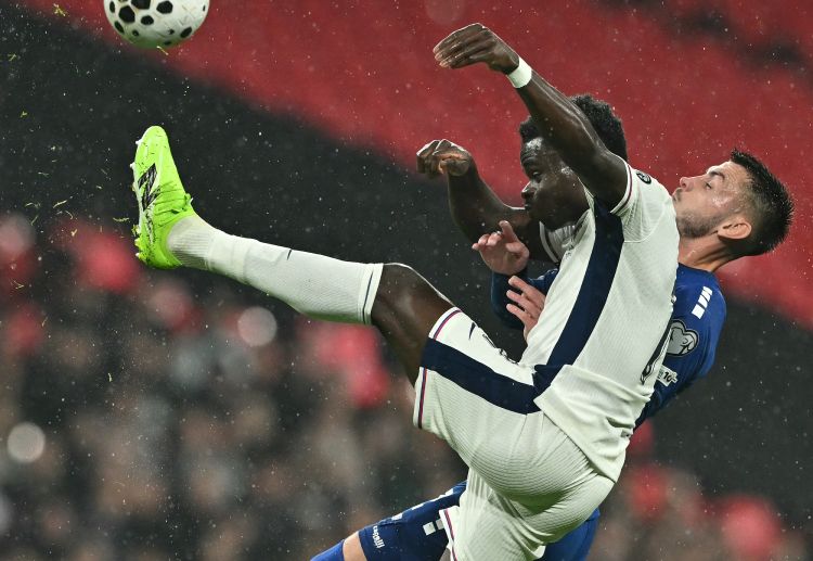 世界杯预选赛 萨卡状态出色,近三场国家队比赛参与三粒进球。